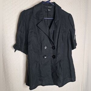 Willi Smith Linen Cropped Blazer